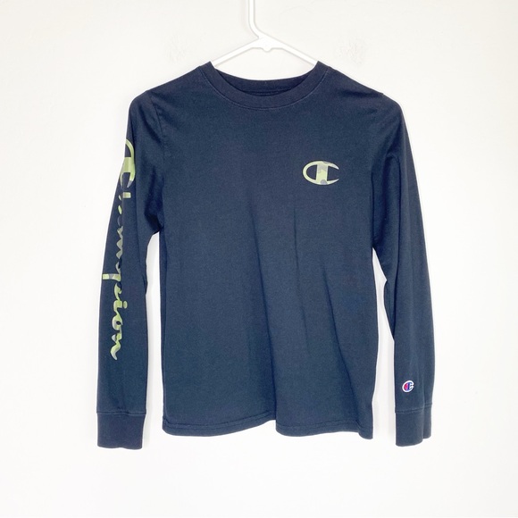 Champion Camouflage Black Long Sleeve T-Shirt Size L - Picture 1 of 7